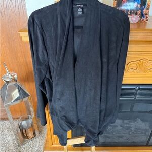 Style & Co. Charcoal Open Front Blazer